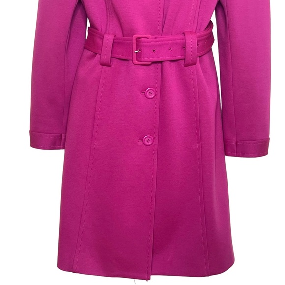 IDEOLOGY BRIGHT PINK BELTED TRENCH COAT SIZE LARGE “Barbie Pink” - Picture 3 of 11